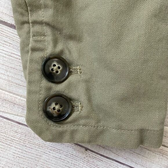 Old Navy women L 2 button fully lined canvas jacket green - Picture 6 of 12